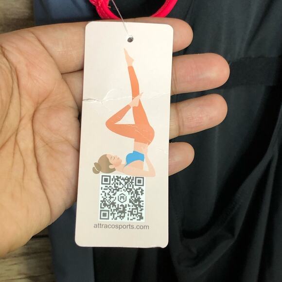 NWT Attraco Pullover Athletic Boyleg Racerback Swimwear - Picture 3 of 7